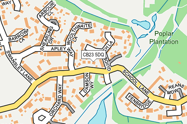CB23 5DQ map - OS OpenMap – Local (Ordnance Survey)
