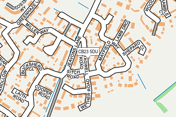 CB23 5DU map - OS OpenMap – Local (Ordnance Survey)