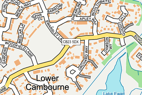 CB23 5DX map - OS OpenMap – Local (Ordnance Survey)