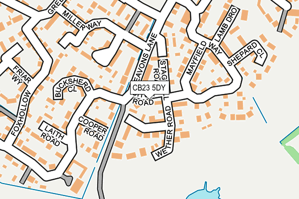 CB23 5DY map - OS OpenMap – Local (Ordnance Survey)