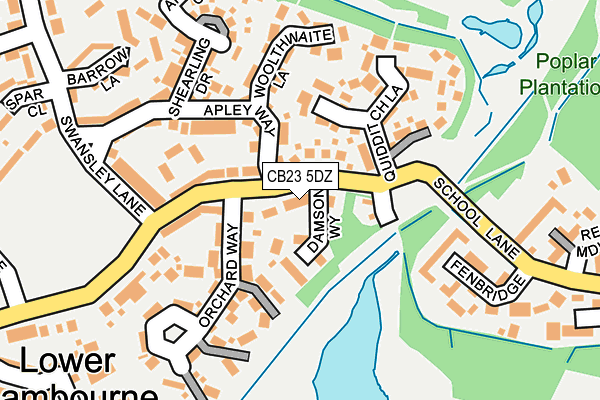 CB23 5DZ map - OS OpenMap – Local (Ordnance Survey)