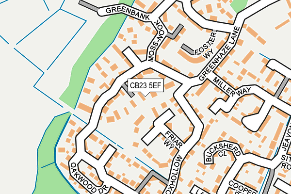 CB23 5EF map - OS OpenMap – Local (Ordnance Survey)
