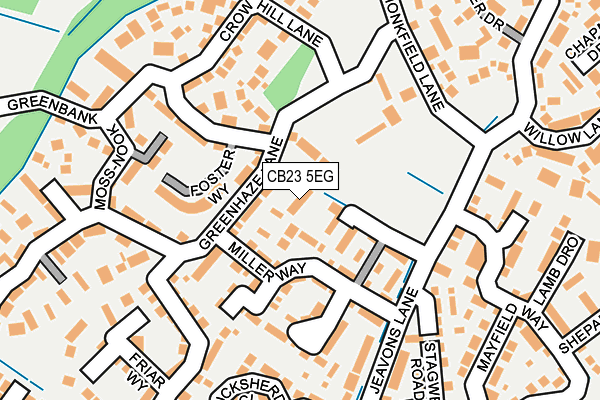 CB23 5EG map - OS OpenMap – Local (Ordnance Survey)