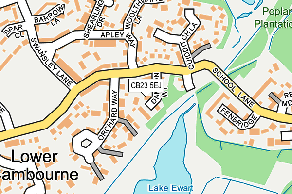 CB23 5EJ map - OS OpenMap – Local (Ordnance Survey)