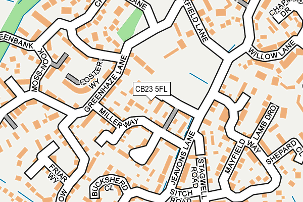 CB23 5FL map - OS OpenMap – Local (Ordnance Survey)