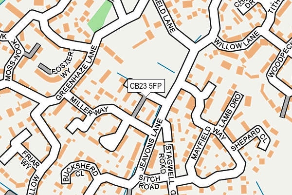 CB23 5FP map - OS OpenMap – Local (Ordnance Survey)