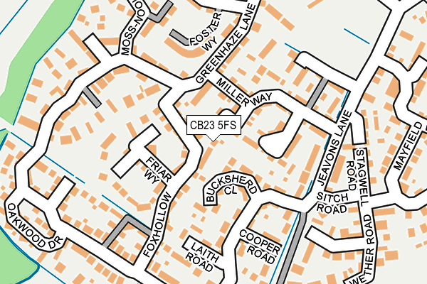 CB23 5FS map - OS OpenMap – Local (Ordnance Survey)
