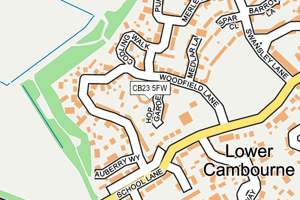 CB23 5FW map - OS OpenMap – Local (Ordnance Survey)