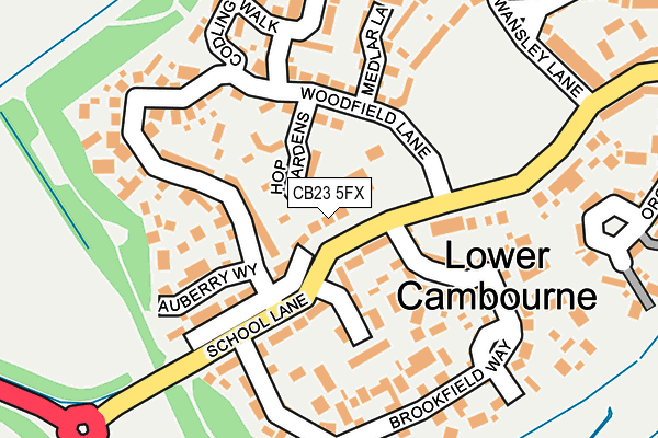 CB23 5FX map - OS OpenMap – Local (Ordnance Survey)