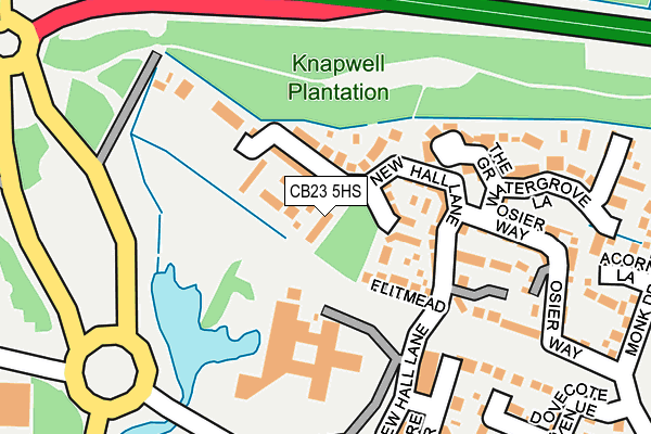 CB23 5HS map - OS OpenMap – Local (Ordnance Survey)