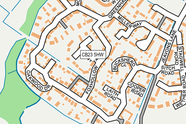 CB23 5HW map - OS OpenMap – Local (Ordnance Survey)