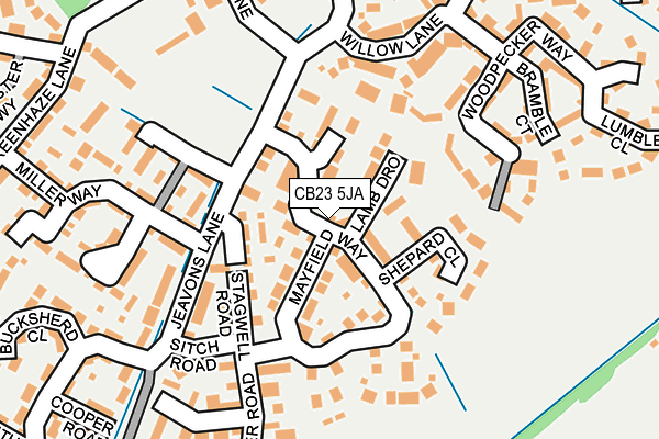 CB23 5JA map - OS OpenMap – Local (Ordnance Survey)