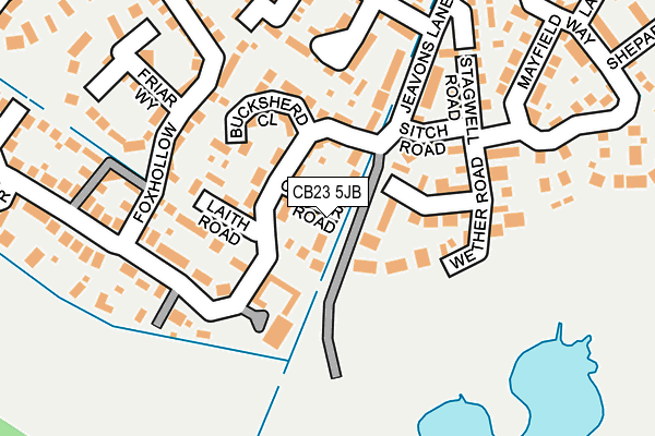 CB23 5JB map - OS OpenMap – Local (Ordnance Survey)