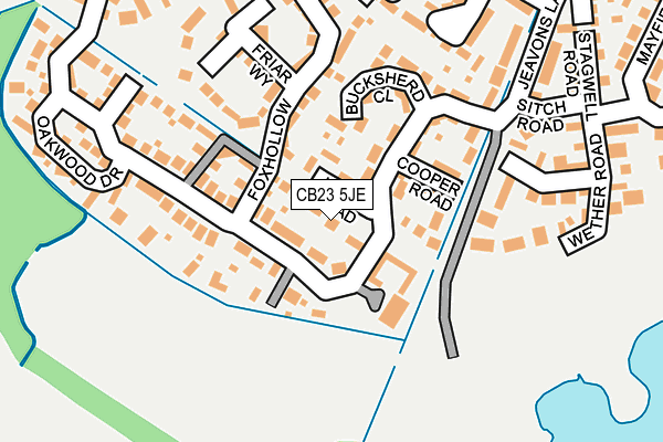 CB23 5JE map - OS OpenMap – Local (Ordnance Survey)