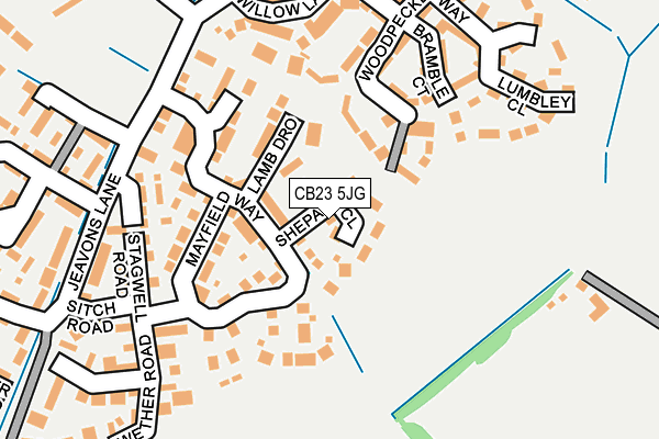 CB23 5JG map - OS OpenMap – Local (Ordnance Survey)