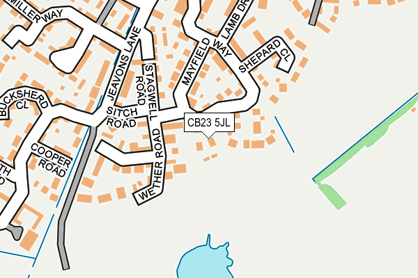 CB23 5JL map - OS OpenMap – Local (Ordnance Survey)