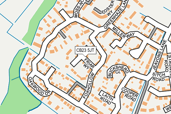 CB23 5JT map - OS OpenMap – Local (Ordnance Survey)