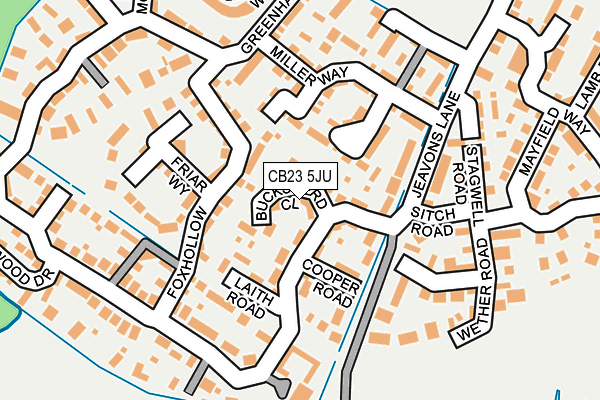 CB23 5JU map - OS OpenMap – Local (Ordnance Survey)