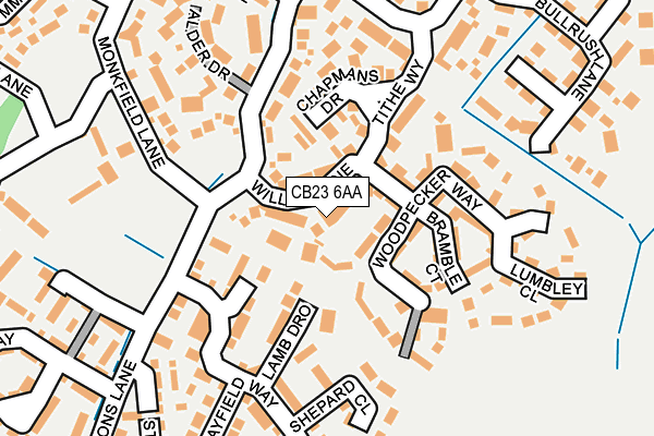 CB23 6AA map - OS OpenMap – Local (Ordnance Survey)