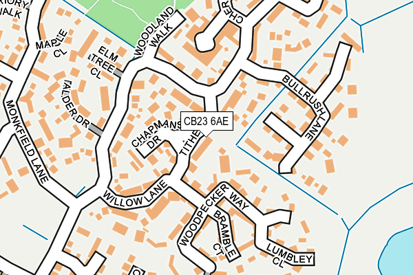 CB23 6AE map - OS OpenMap – Local (Ordnance Survey)