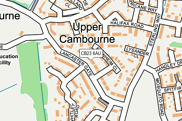 CB23 6AU map - OS OpenMap – Local (Ordnance Survey)