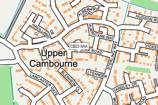 CB23 6AX map - OS OpenMap – Local (Ordnance Survey)