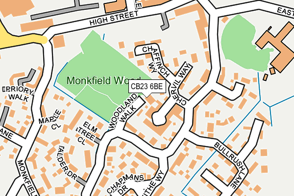 CB23 6BE map - OS OpenMap – Local (Ordnance Survey)