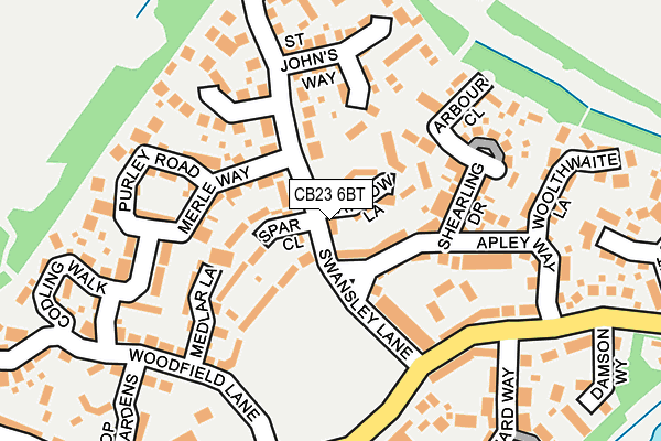 CB23 6BT map - OS OpenMap – Local (Ordnance Survey)