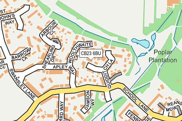 CB23 6BU map - OS OpenMap – Local (Ordnance Survey)