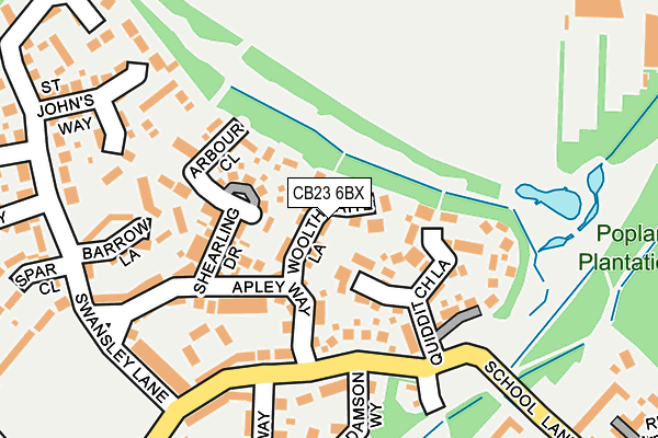 CB23 6BX map - OS OpenMap – Local (Ordnance Survey)
