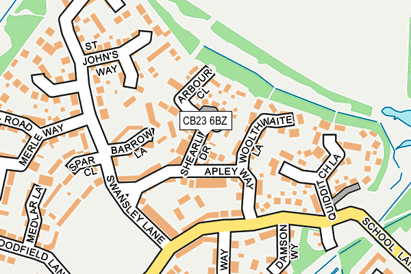 CB23 6BZ map - OS OpenMap – Local (Ordnance Survey)