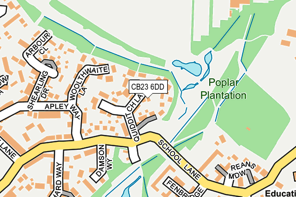 CB23 6DD map - OS OpenMap – Local (Ordnance Survey)