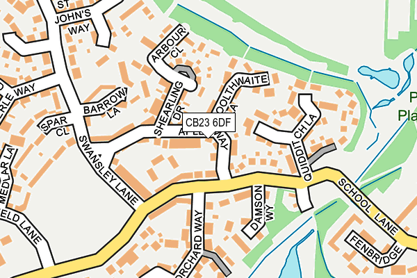CB23 6DF map - OS OpenMap – Local (Ordnance Survey)