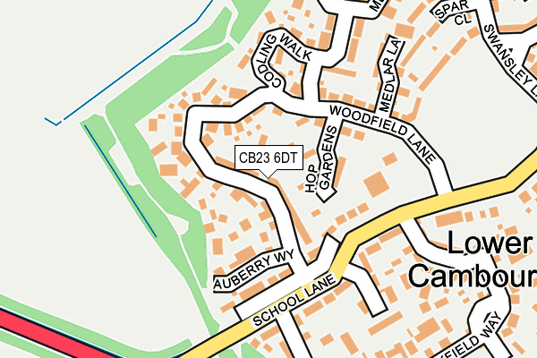 CB23 6DT map - OS OpenMap – Local (Ordnance Survey)