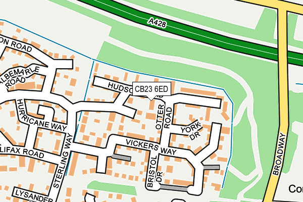 CB23 6ED map - OS OpenMap – Local (Ordnance Survey)