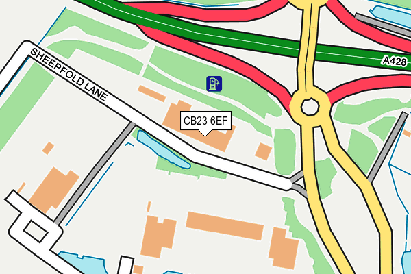 CB23 6EF map - OS OpenMap – Local (Ordnance Survey)