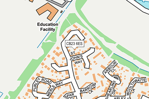 CB23 6ES map - OS OpenMap – Local (Ordnance Survey)