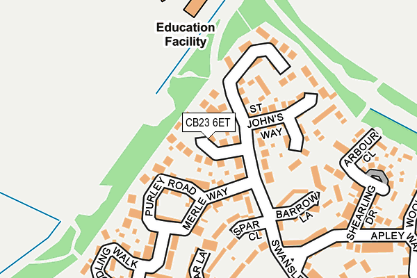 CB23 6ET map - OS OpenMap – Local (Ordnance Survey)