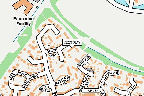 CB23 6EW map - OS OpenMap – Local (Ordnance Survey)