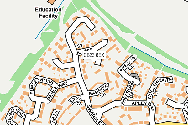CB23 6EX map - OS OpenMap – Local (Ordnance Survey)
