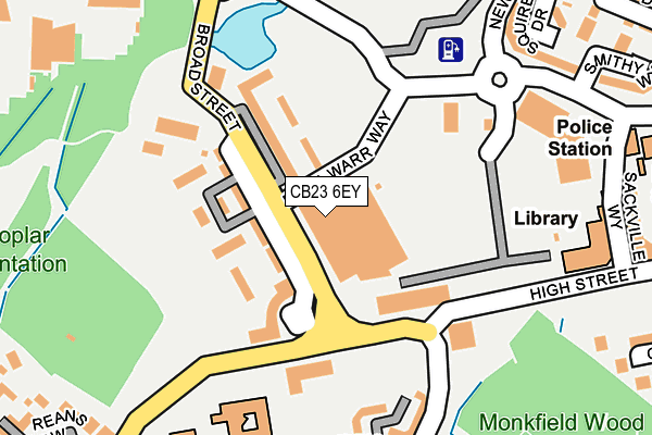 CB23 6EY map - OS OpenMap – Local (Ordnance Survey)