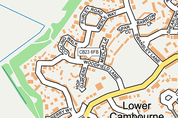 CB23 6FB map - OS OpenMap – Local (Ordnance Survey)