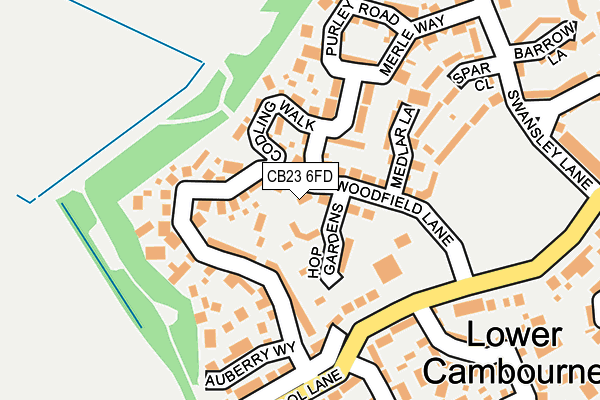 CB23 6FD map - OS OpenMap – Local (Ordnance Survey)
