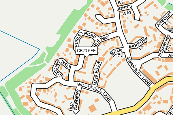 CB23 6FE map - OS OpenMap – Local (Ordnance Survey)