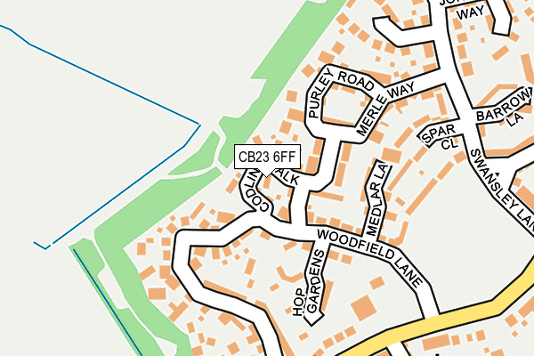 CB23 6FF map - OS OpenMap – Local (Ordnance Survey)