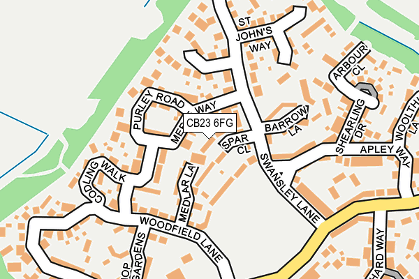CB23 6FG map - OS OpenMap – Local (Ordnance Survey)