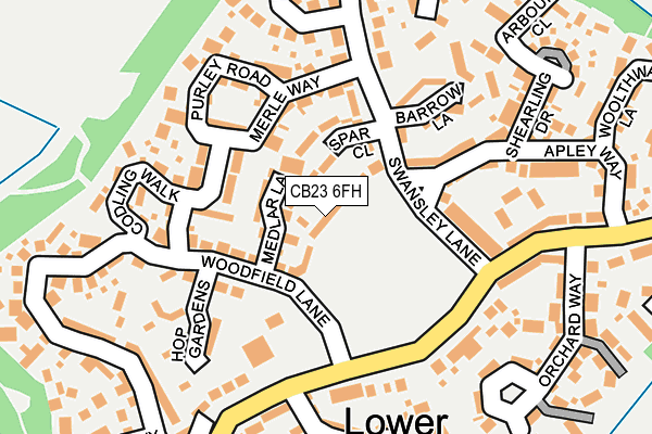 CB23 6FH map - OS OpenMap – Local (Ordnance Survey)