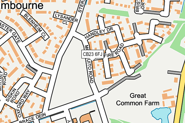 CB23 6FJ map - OS OpenMap – Local (Ordnance Survey)