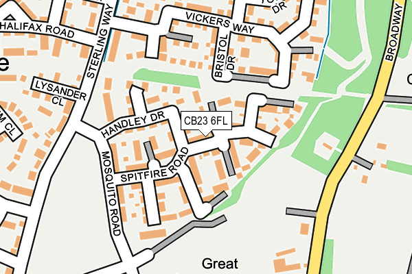 CB23 6FL map - OS OpenMap – Local (Ordnance Survey)