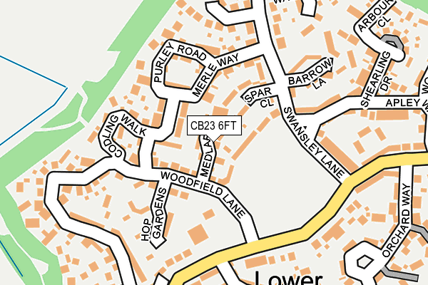 CB23 6FT map - OS OpenMap – Local (Ordnance Survey)
